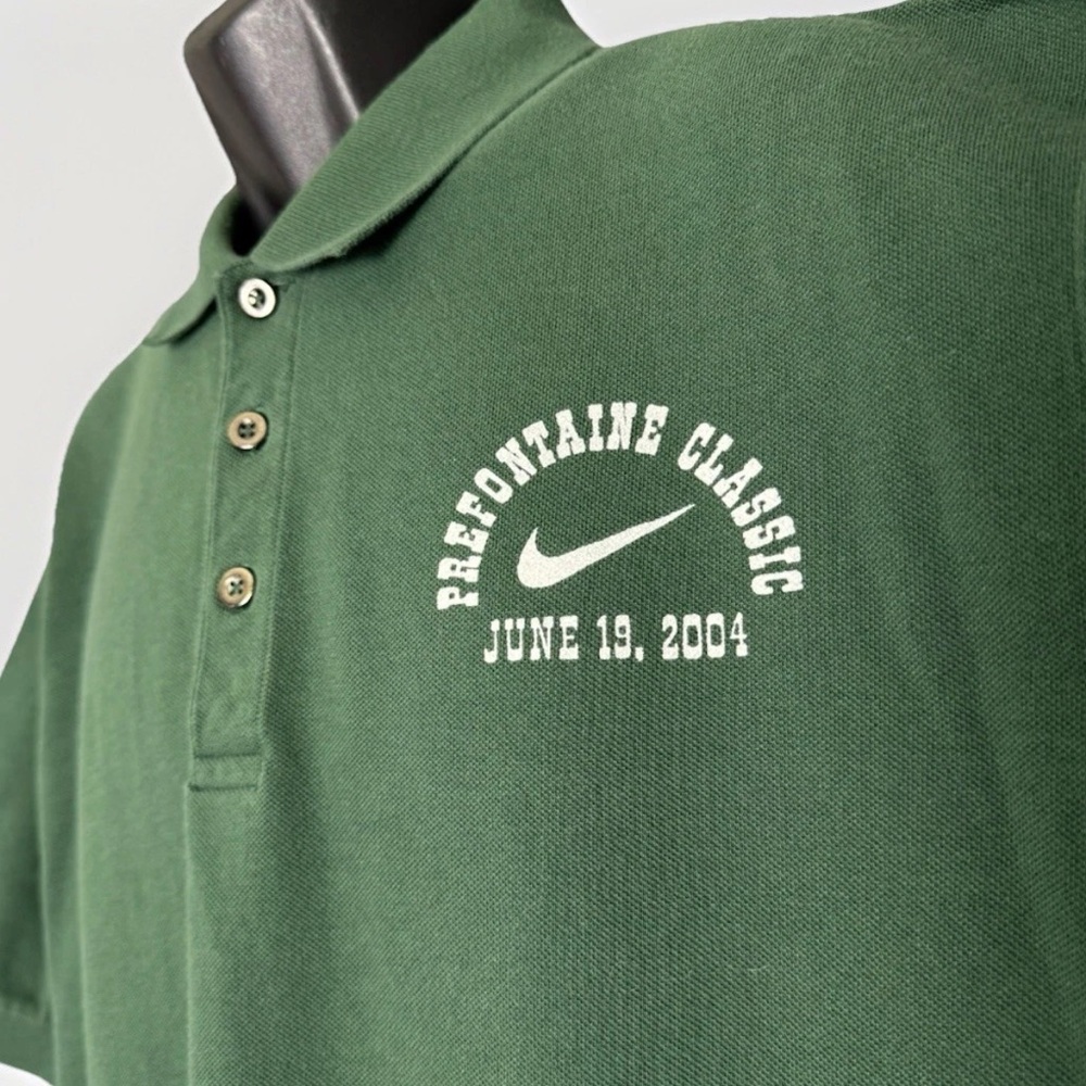 2004 Prefontaine Classic Rare Vintage Y2K Green Nike Polo Shirt Men’s Size M